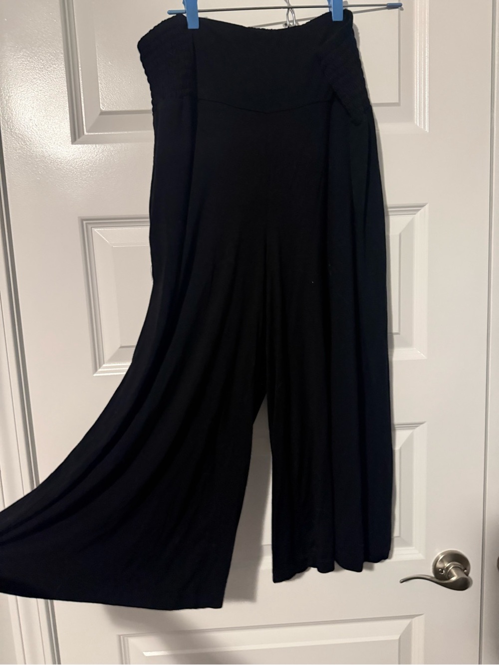 torrid Black Wide-Leg Smocked-Waist Pants